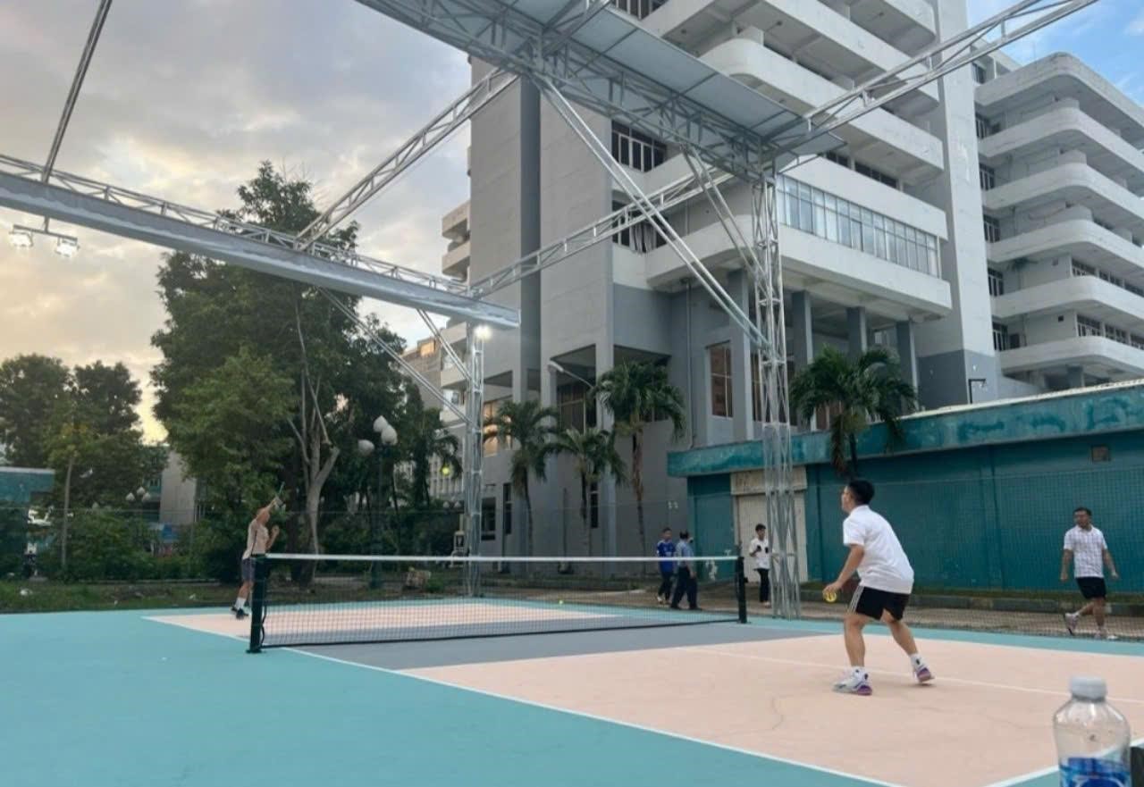 Indoor courts at Hyprground in Petaling Jaya featuring VIP lounges and view of playing area within the converted warehouse space.