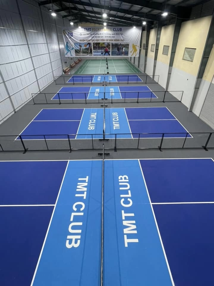 Indoor courts at Hyprground in Petaling Jaya featuring VIP lounges and view of playing area within the converted warehouse space.