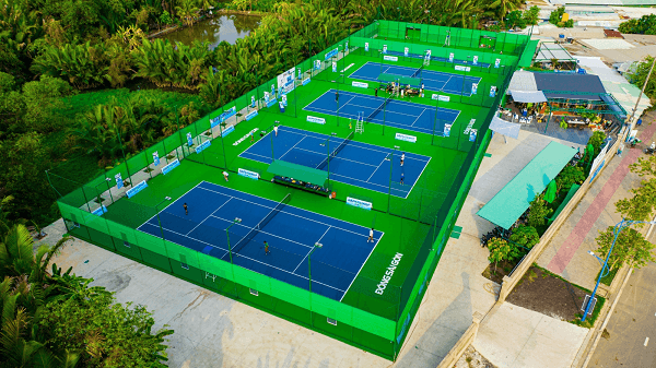 Indoor courts at Hyprground in Petaling Jaya featuring VIP lounges and view of playing area within the converted warehouse space.